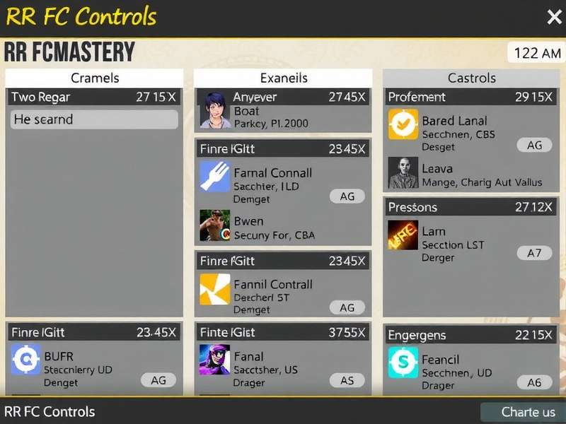 Game Control Options in RR FC Mastery RR FC Mastery Controls